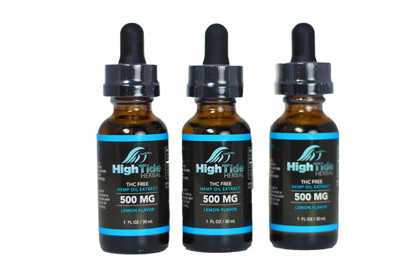 High Tide Herbal 500 MG THC Free Hemp Extract Oil