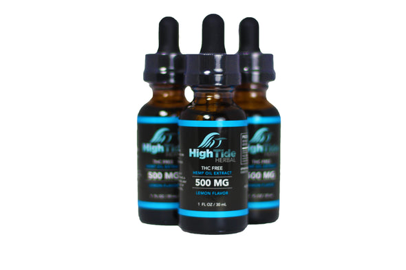 High Tide Herbal 500 MG THC Free Hemp Extract Oil