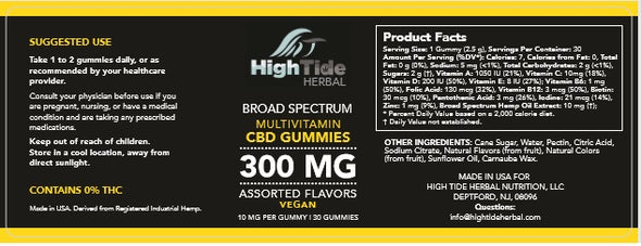Broad Spectrum Multivitamin Gummies 300 MG
